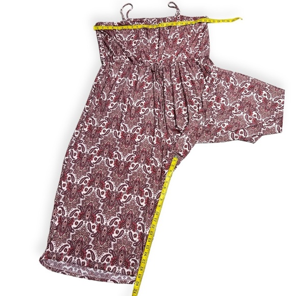 Maurices Plus Size Pink Paisley Tie Waist Jumpsuit size 4X - Picture 8 of 11